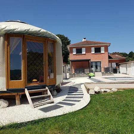 Yourte Atypique Entre Lyon Et Grenoble ! Vue Sur Les Montagnes. Nohant-en-Gracay Exterior photo